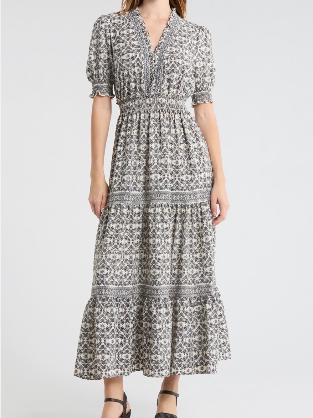 Max Studio Smocked Maxi Dress
